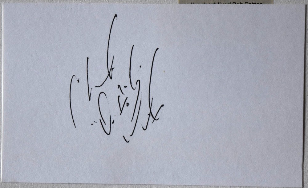 Bill Williams Hand Signed Card