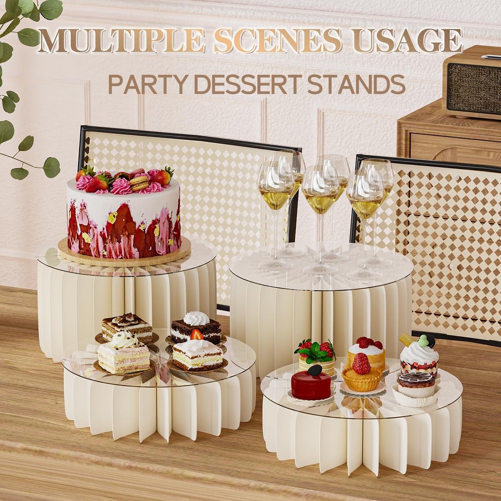 VANITURE 8 PCS Buffet Risers, Foldable Food Risers for Buffet Table, Display ...