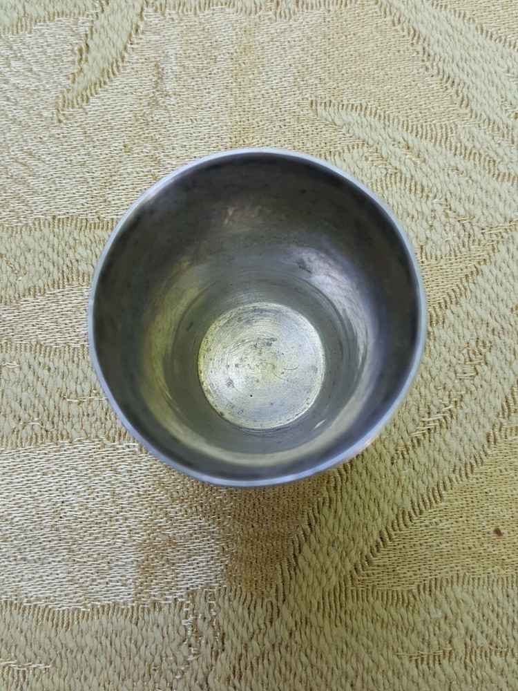 Russian antique niello decorated silver cup