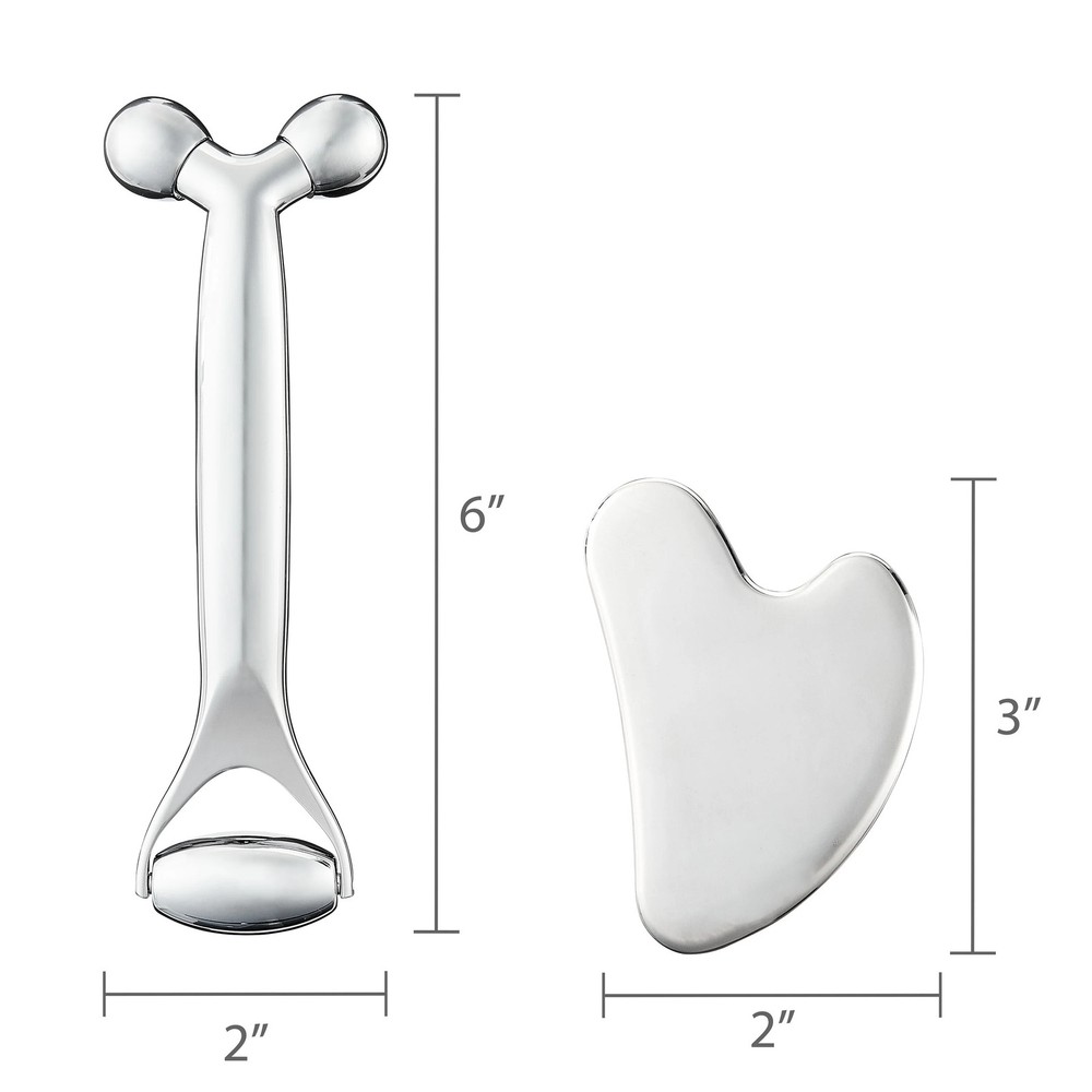 Equate Gua Sha and Face Roller, 2 Piece