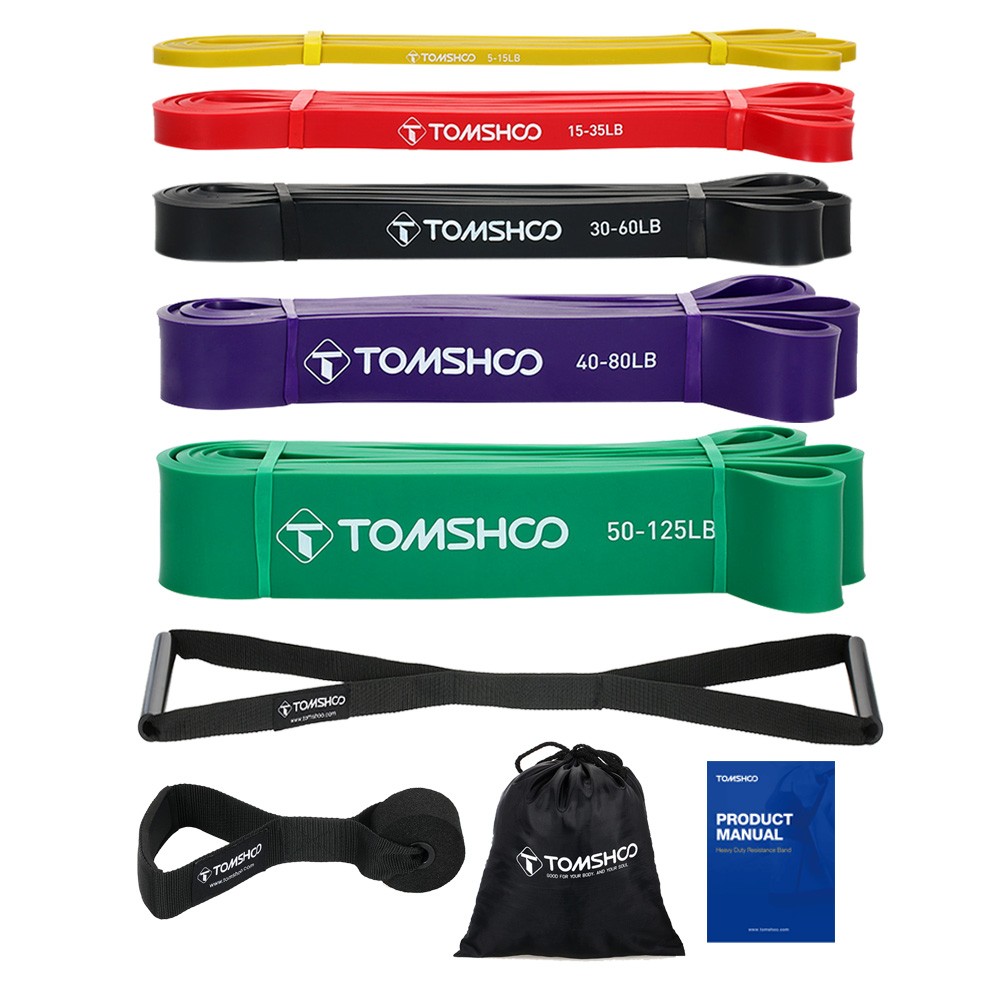 5 Packs Exercise Stretch Bands With Door Anchor