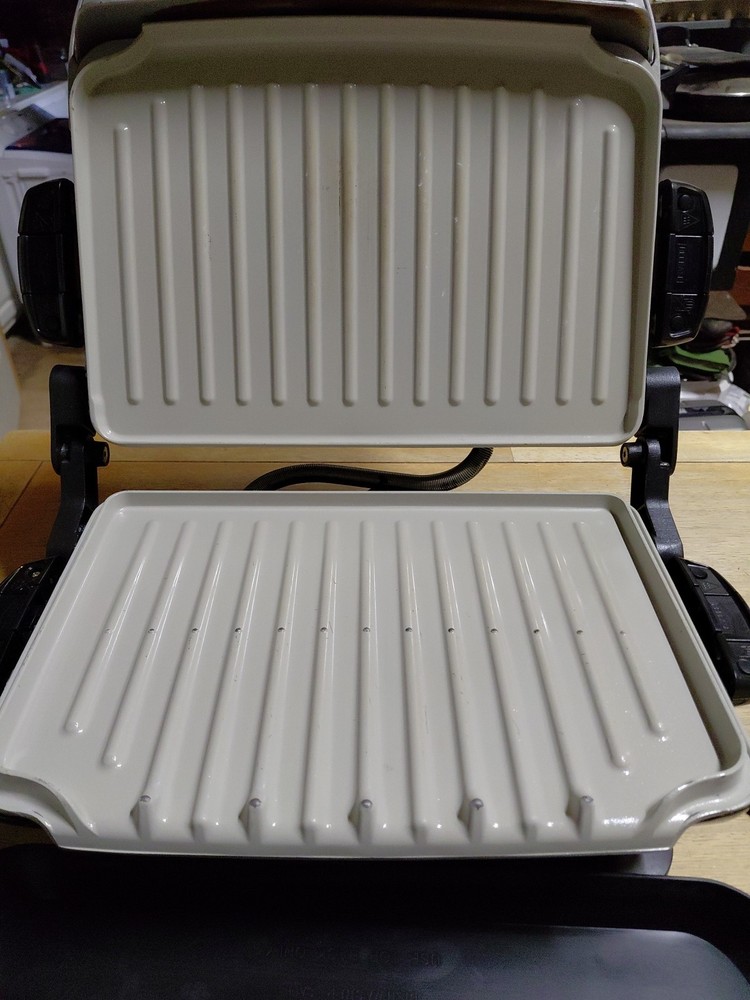 George Foreman Evolve Grill System Silver GRP4842P – Sear Timer, Clean, Tested