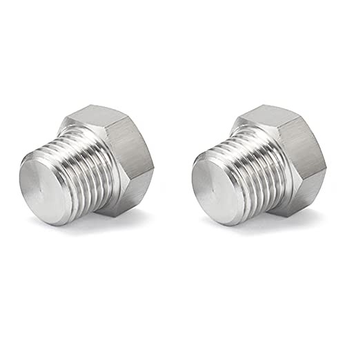 1/8" NPT Male Outer Hex Head Thread Plug Pipe Fitting, 304 1/8"(2pcs)