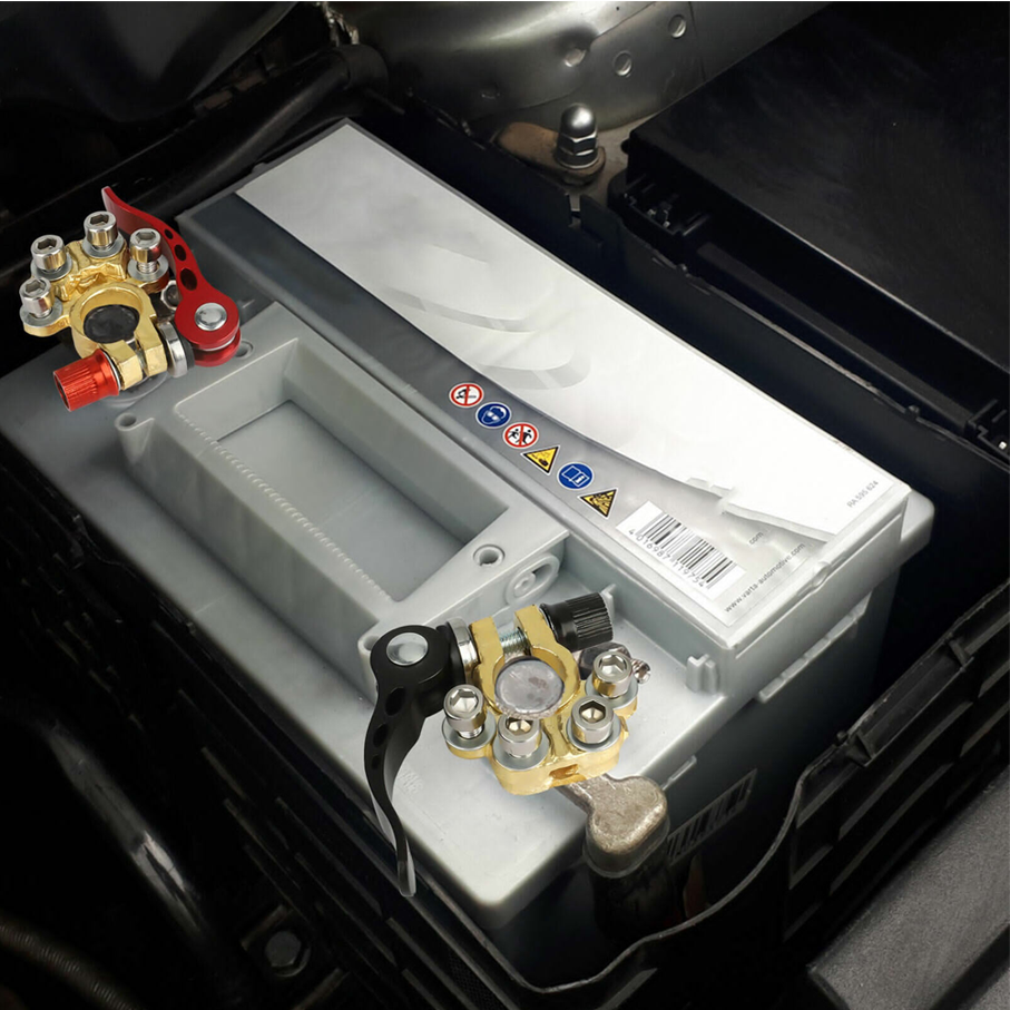 2x Quick Disconnect Cables Connectors Car Battery Post Clamp Terminal Connection