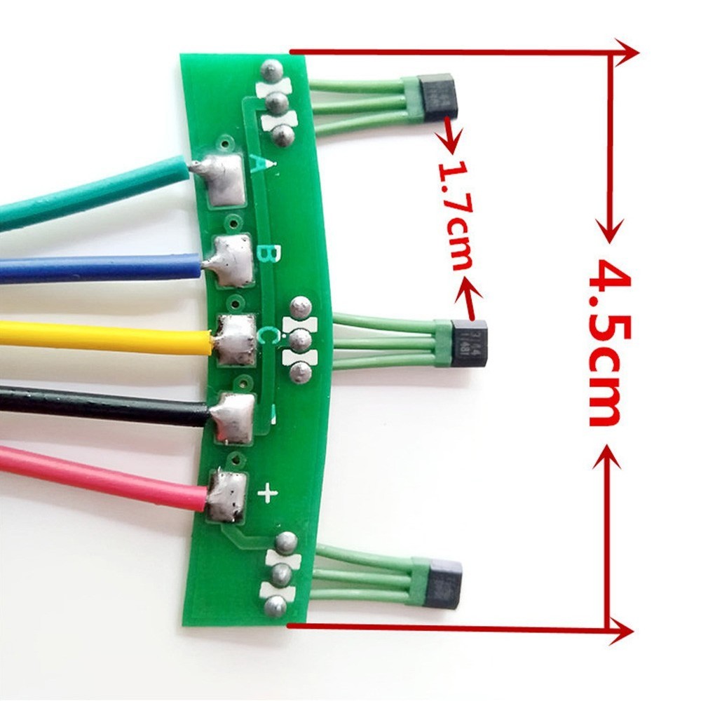 Pads Ebike PCB With Wire Ebike PCB Good Compatibility Plate120 Degrees