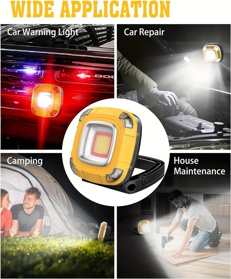 Foldable LED Light 2000LM (BRIGHT) Rechargeable 10000mAh Magnetic Self Standing