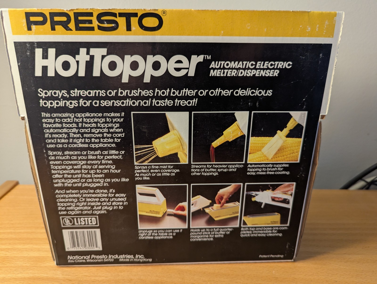 Vintage Presto Hot Topper Automatic Electric Melter Dispenser #03000 NOS