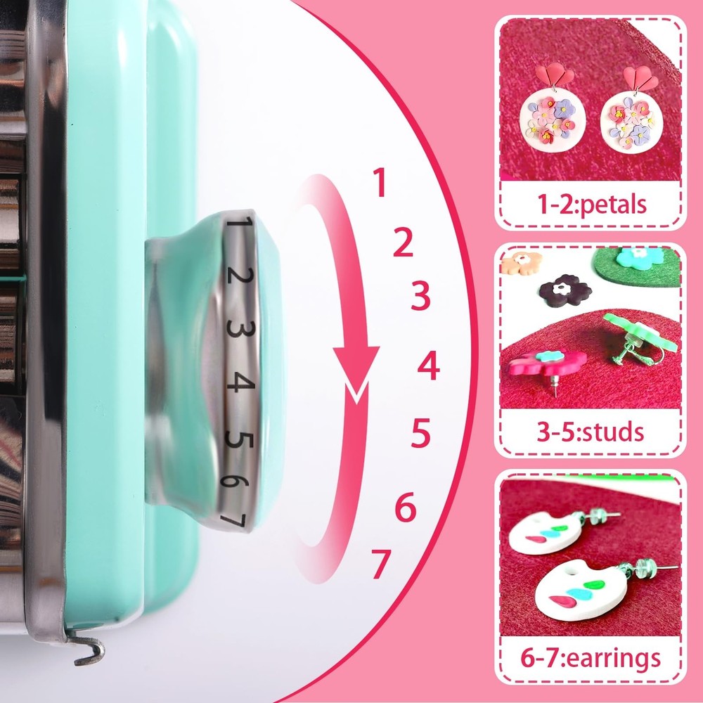 Polymer Clay Press Machine,Clay Roller Machine,Includes Non-Stick Sheets,Glov...