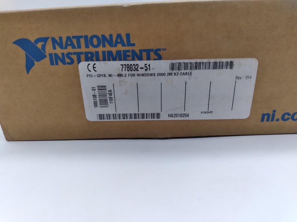 National Instruments 763507-02 GPIB (IEEE‑488) Interface Cable 2X2M