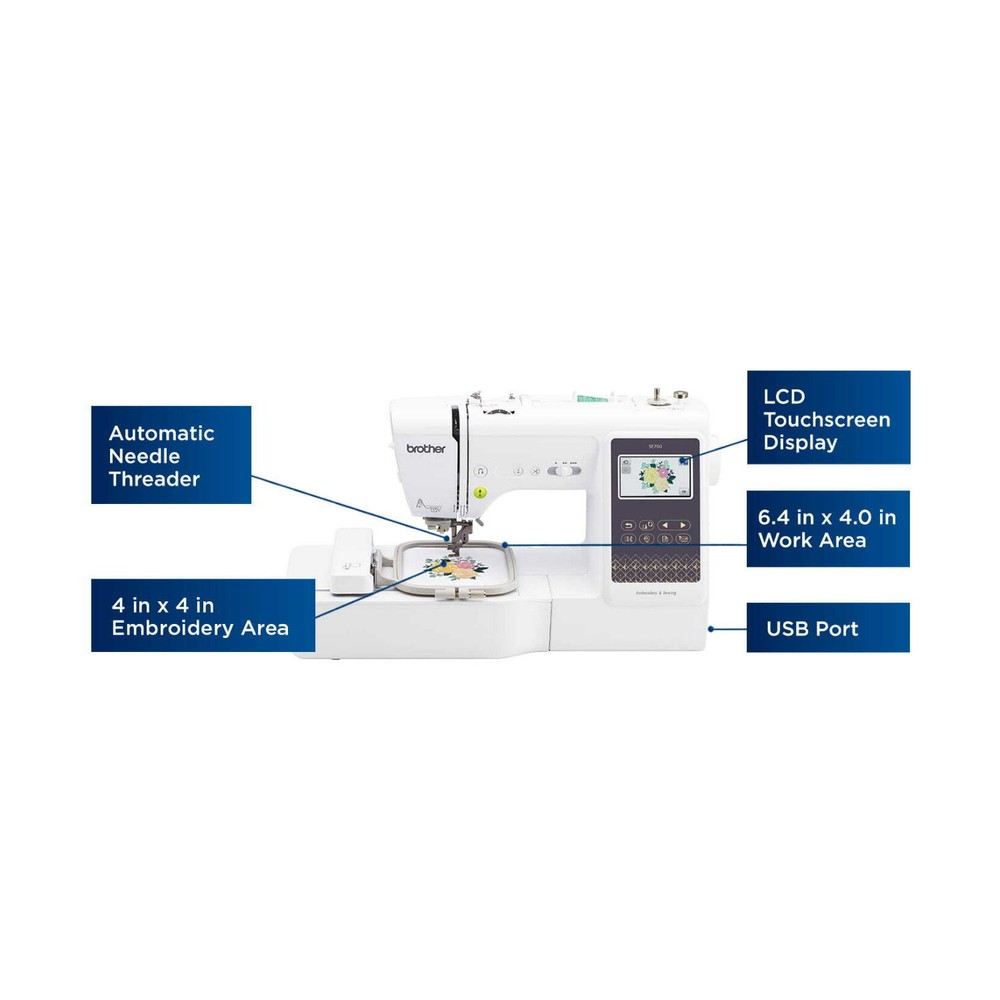 Brother SE700 Elite Computerized LCD Touchscreen Sewing and Embroidery Machine