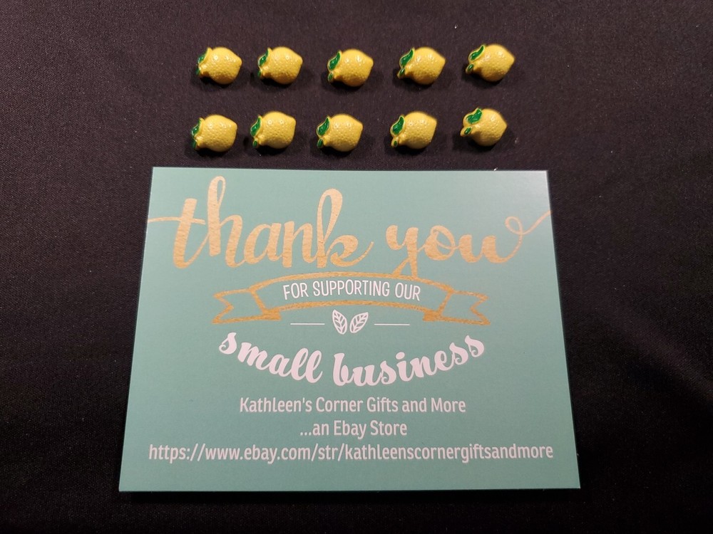 Shank Buttons "Lovely Lemons" 10 peice pack