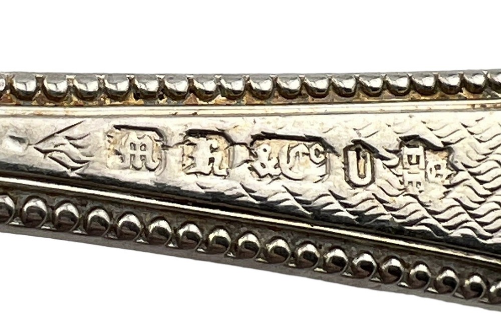 Vintage Martin Hall Silver Plated Cake Server Woven Design With Shield 8.5”