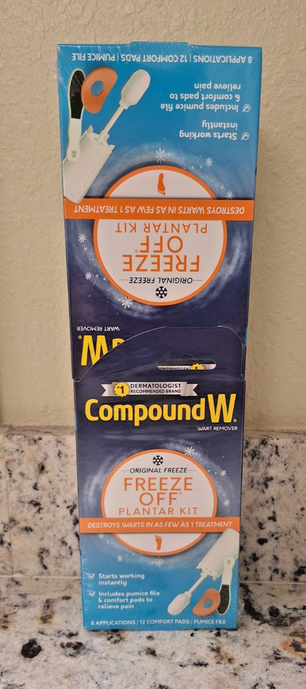 2 PACK Compound W WART REMOVER Freeze Off Plantar Kit