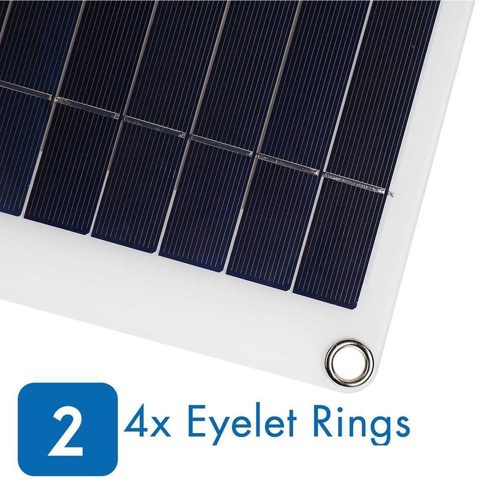Flexible Solar Panel Kit with Dual USB Ports Charge Devices Simultaneously