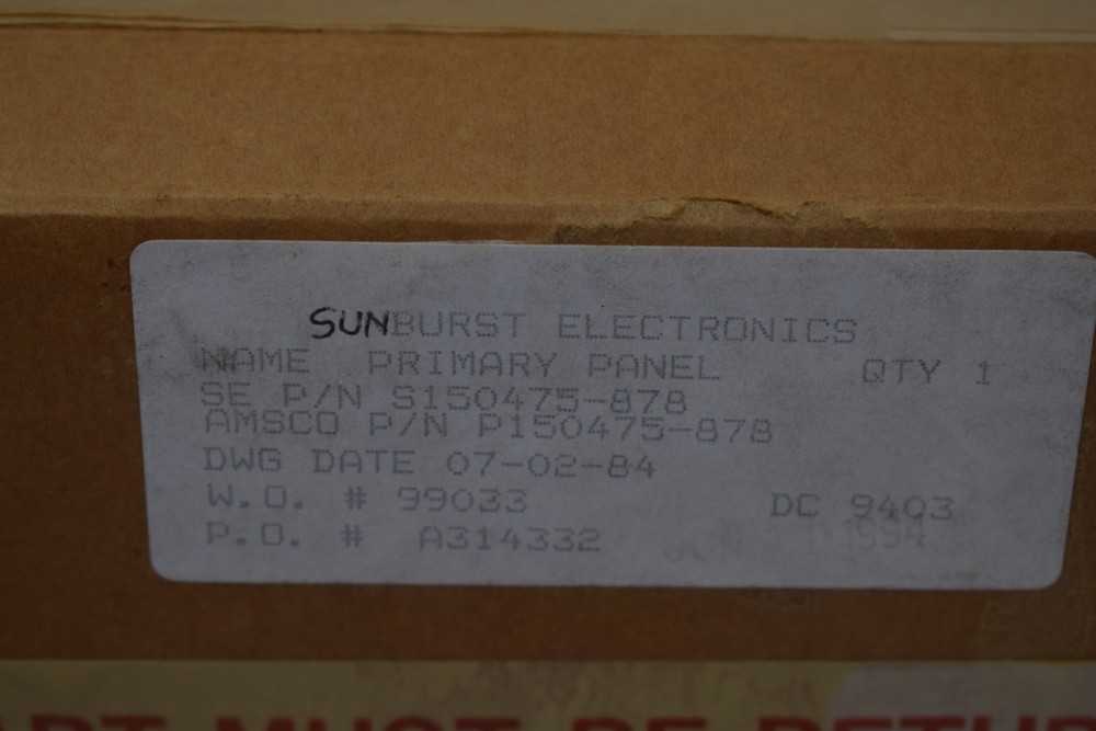 NEW AMSCO SUNBURST ELECTRONICS S150475-878 PCB Input Board Module