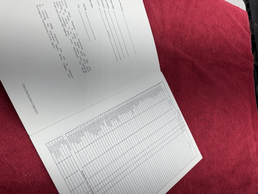 Original Collins Logbook