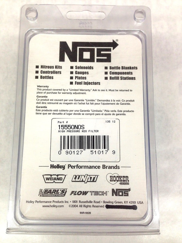 Nitrous Oxide Systems NOS15550 Nitrous Billet Inline Filter -4 AN 140 Micron