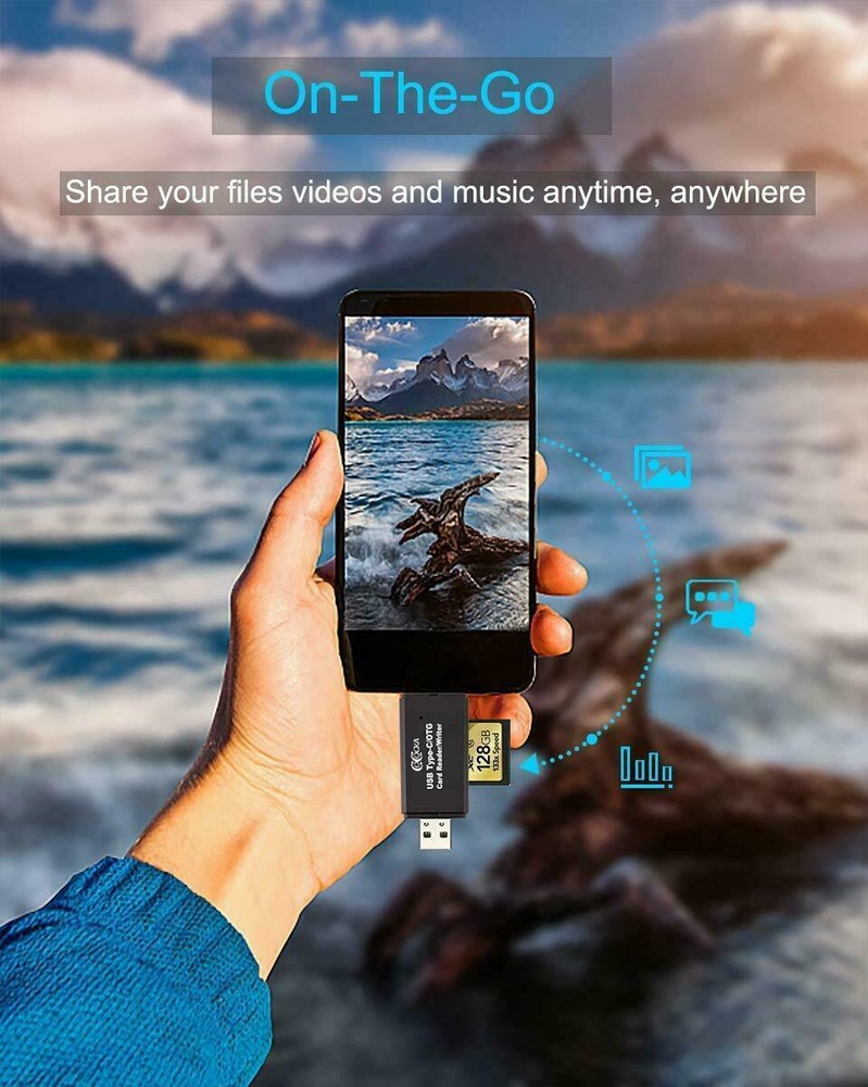 Card Reader USB 3.0 Type C Micro SD TF OTG Smart Memory Adapter Laptop Computer