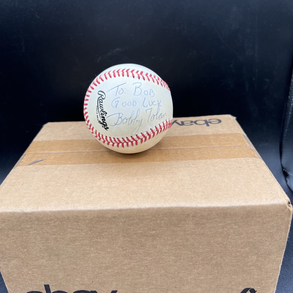 Vintage Bobby Tolan Autographed Baseball