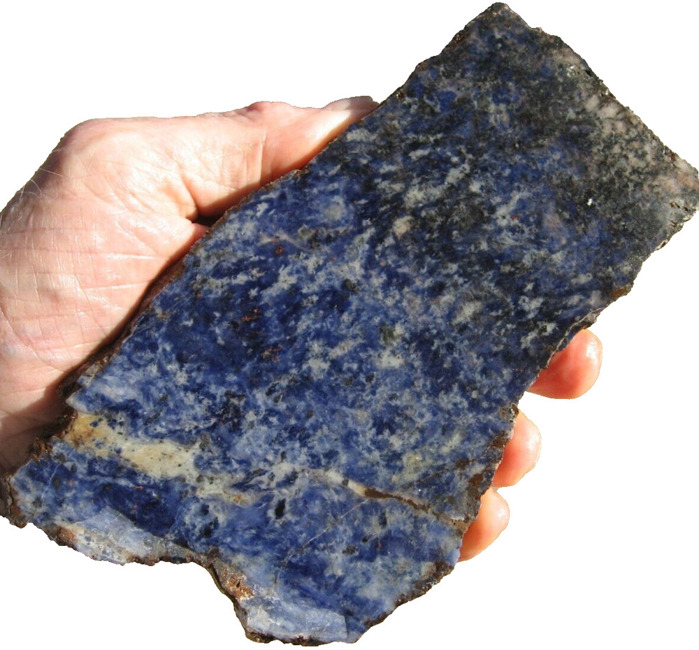rle SODALITE SLAB, SOLID PIECE, 6" x 3" EXCELLENT!