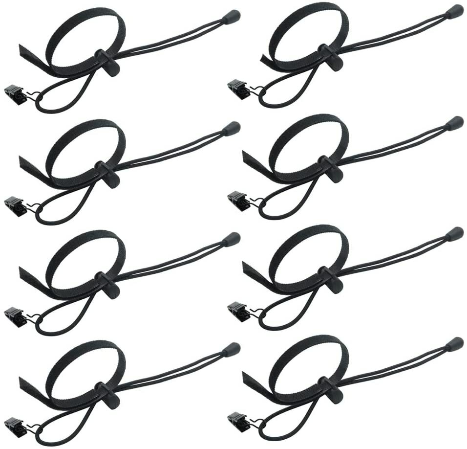 8 Piece Multi-Functional Strap & Clip for Backdrop Support Stands (Black)