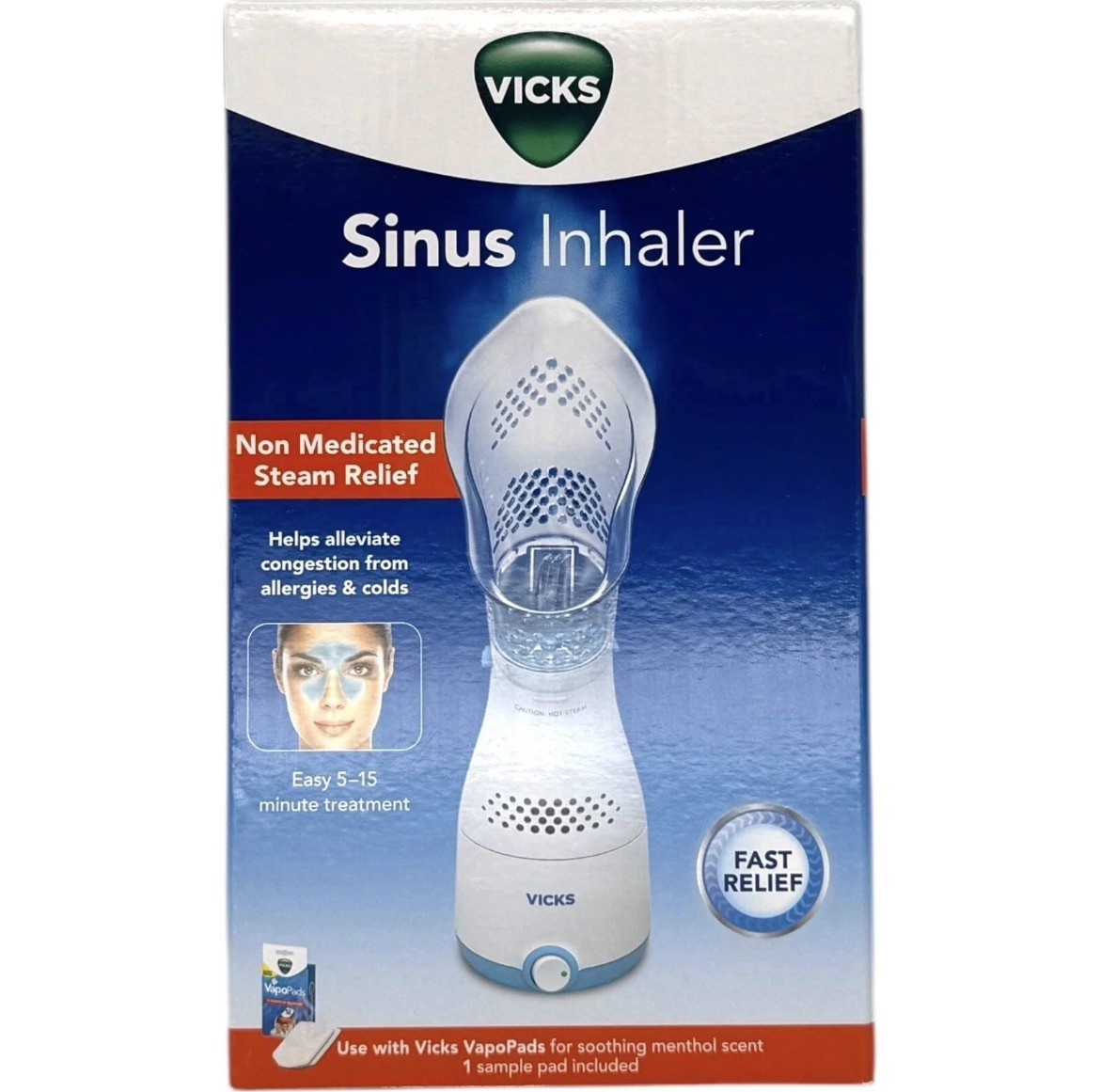 Vicks Personal Steam Inhaler with Variable Steam Control & Soft Mask -