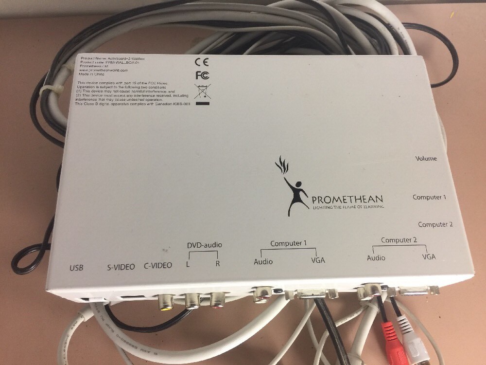 Promethean PRM-Wallbox-01 Activeboard+2 Wallbox With Cables Used