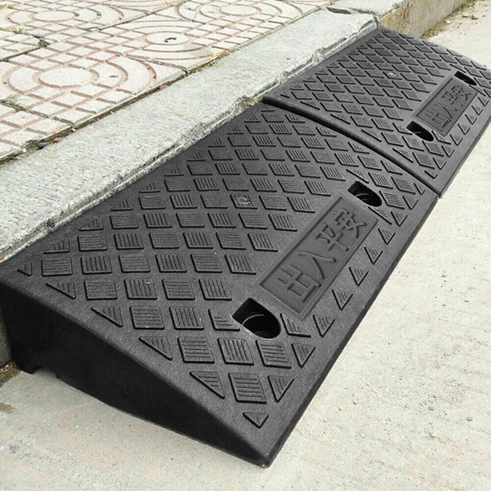 2Pack PE Curb Ramp Heavy Duty Threshold Ramp Car Curb Driveway Ramp Professional