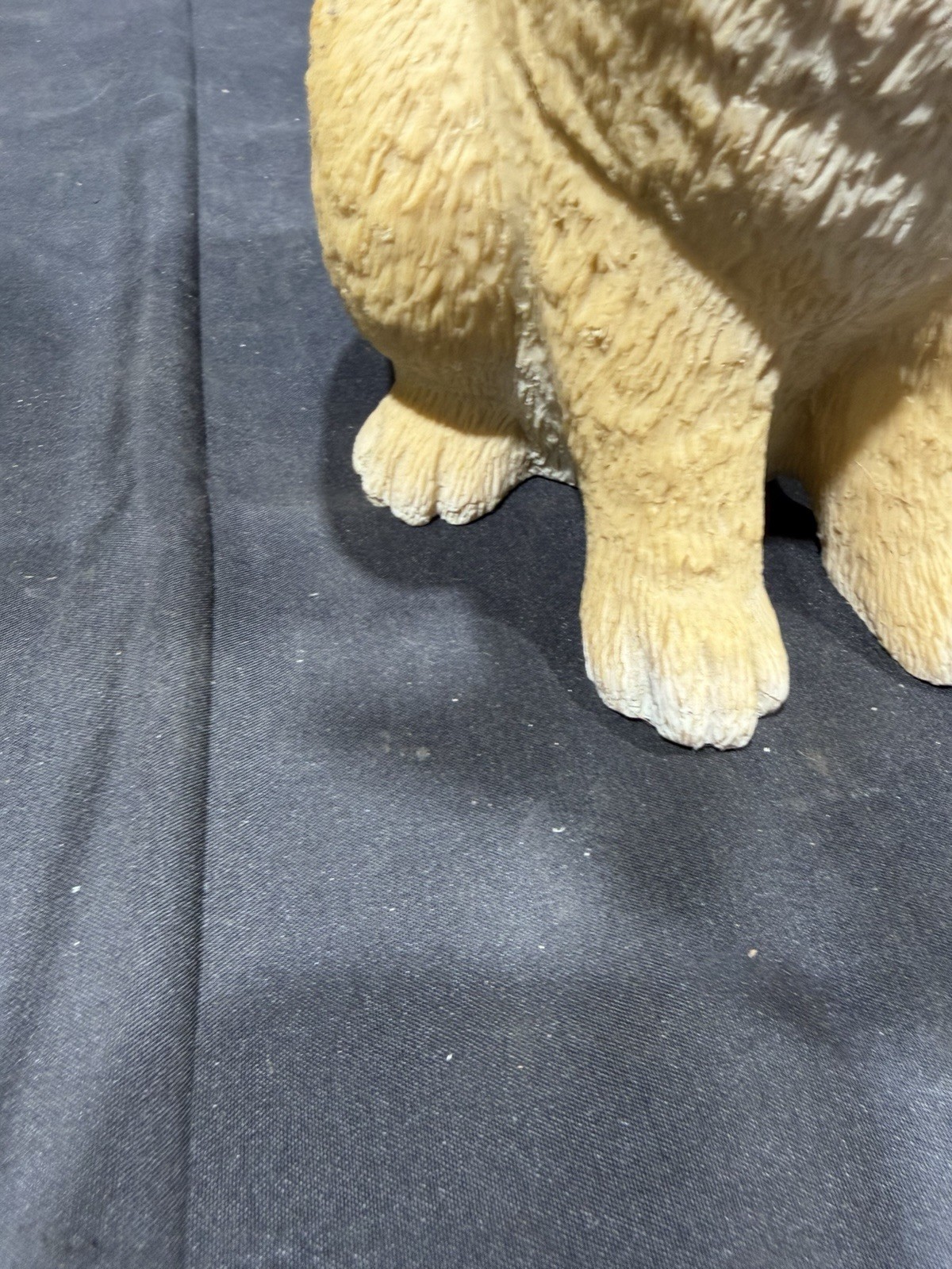 Garden Rabbit Figurine Collectible Tan with White Tail