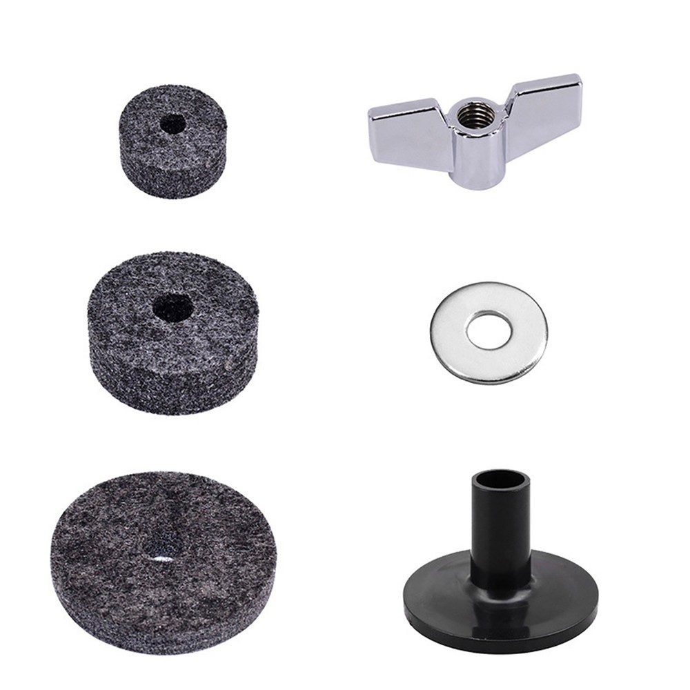 18pcs Drum Replacement Felt Pad/Wing Nut/Cymbal Sleeve Base for Drum Set Kits
