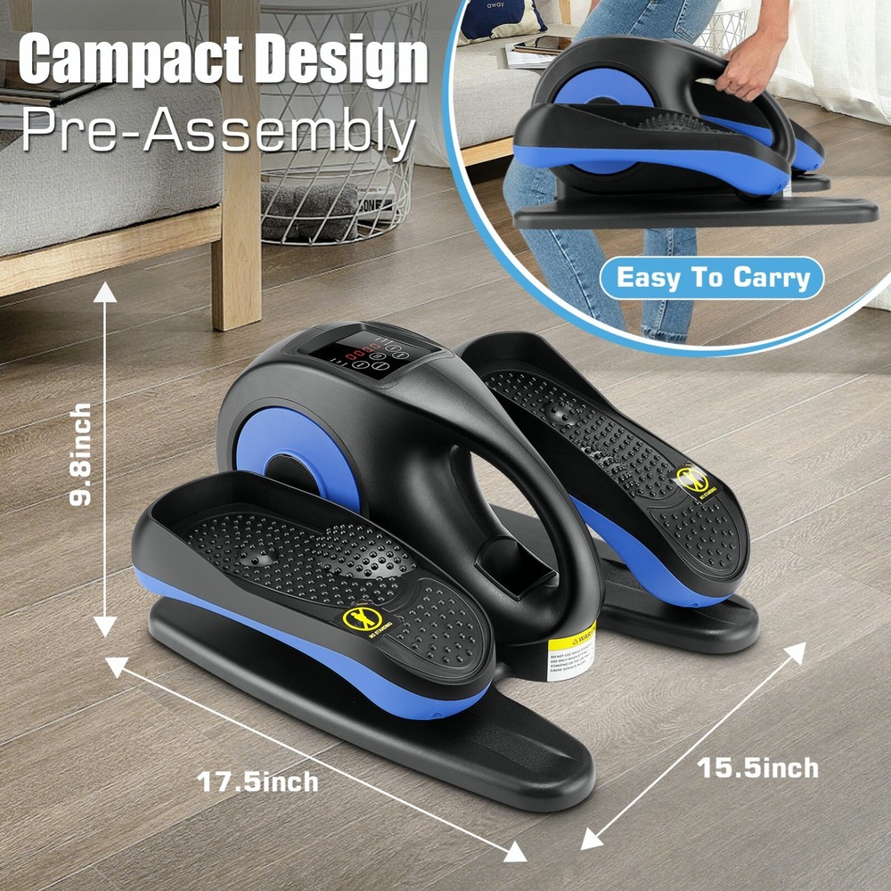 Under Desk Elliptical Machine Compact Elliptical Trainer w/Remote Control Quiet⭐