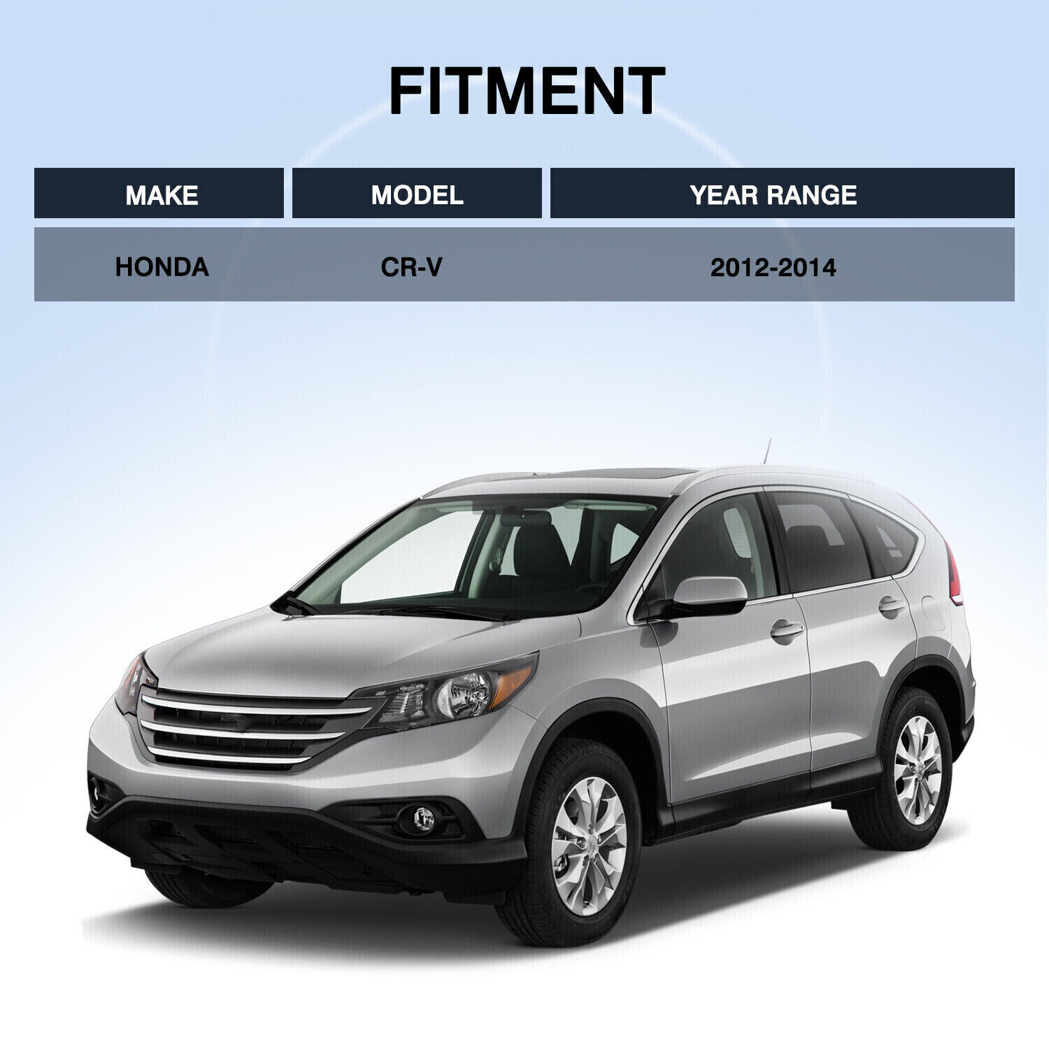 For 2012 2013 2014 Honda CR-V Black Amber Corner Headlights Assembly Pair