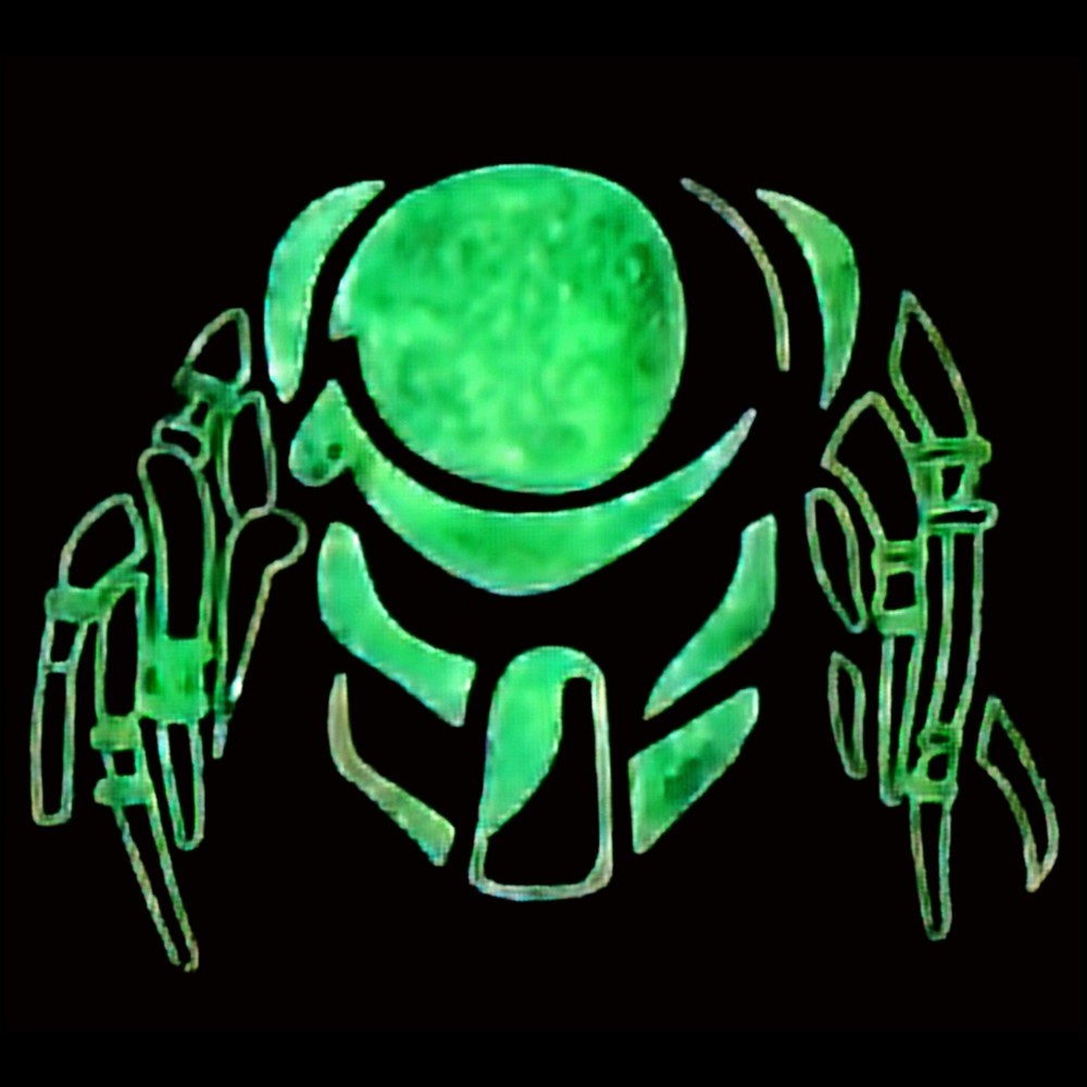 Predator Autodestruction Display Alien Glow Dark PVC RUBBER PATCH | 2PC HOOK 3"