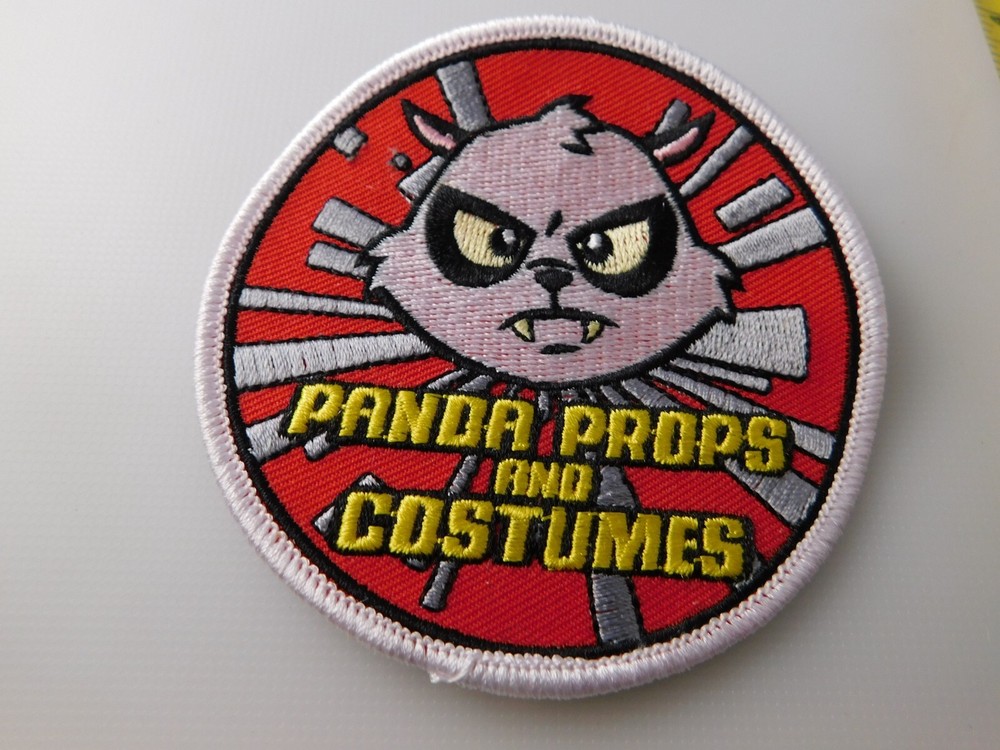 PANDA PROPS & COSTUMES PATCH ADVERTISING COLLECTOR