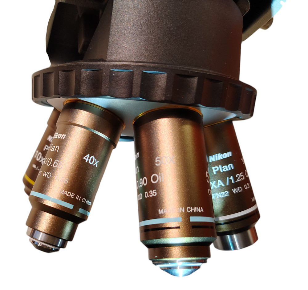 Nikon Eclipse Ci-L LED Microscope with 4 Objectives 100x, 50x, 40x, 10x