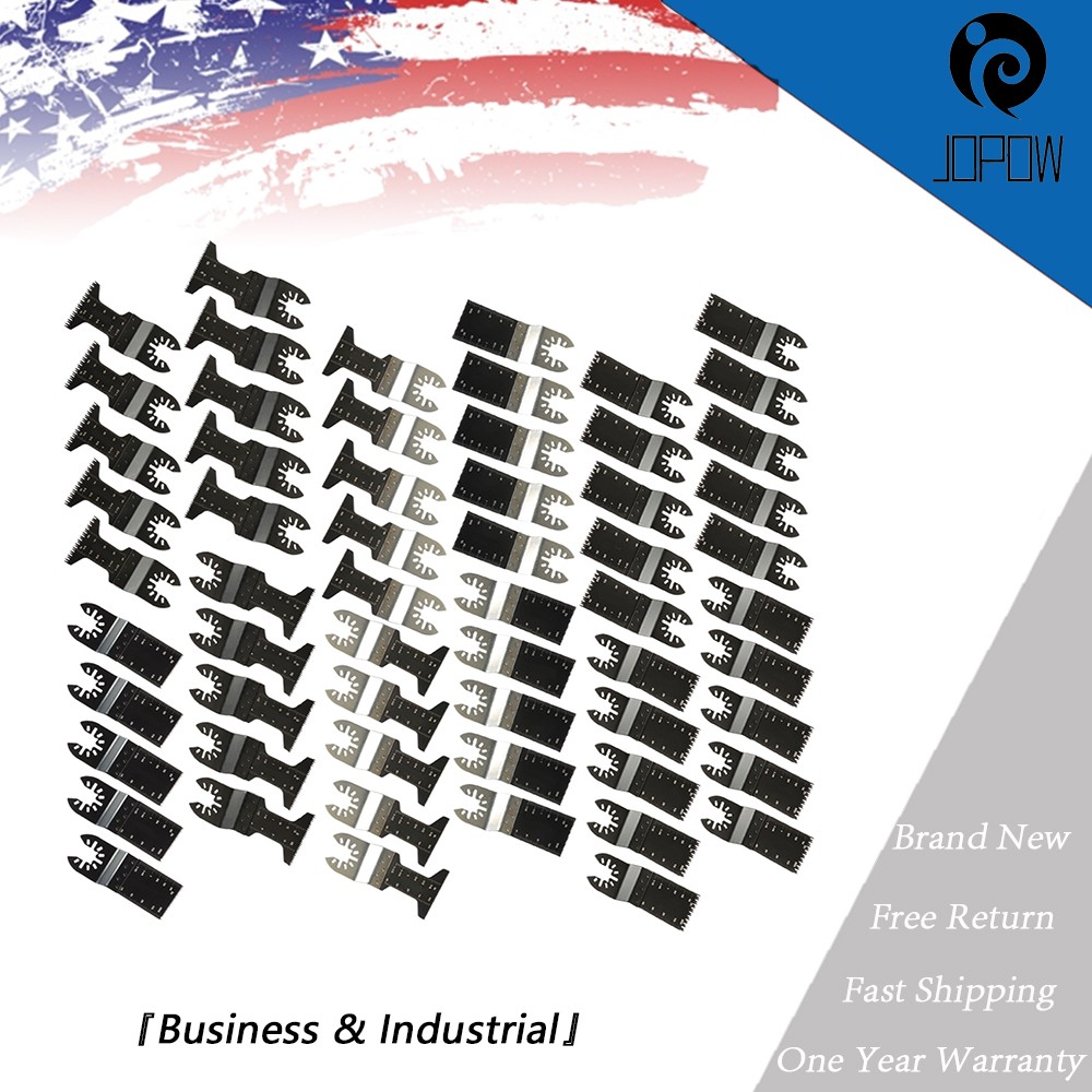 Oscillating Tool Blades, 60Pc Universal Metal Wood Plastic Multitool Blades