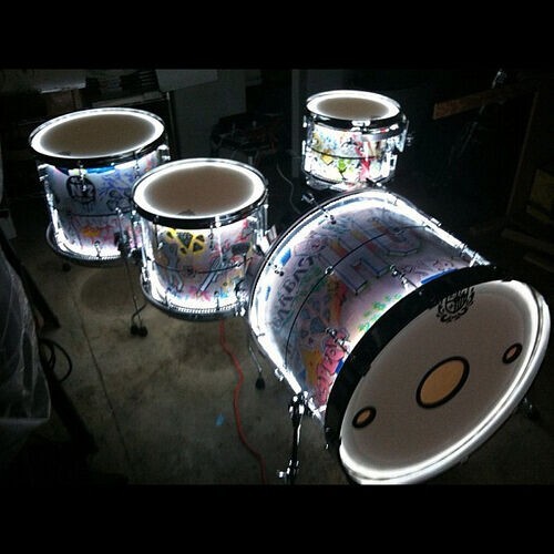 5 piece drum kit LED lights - LED lighting system for drum kit