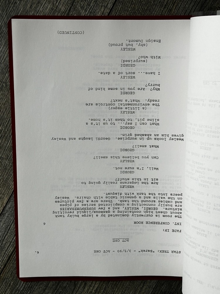 STAR TREK Script The Next Generation Sarek Final Draft March 5 1990 Picard