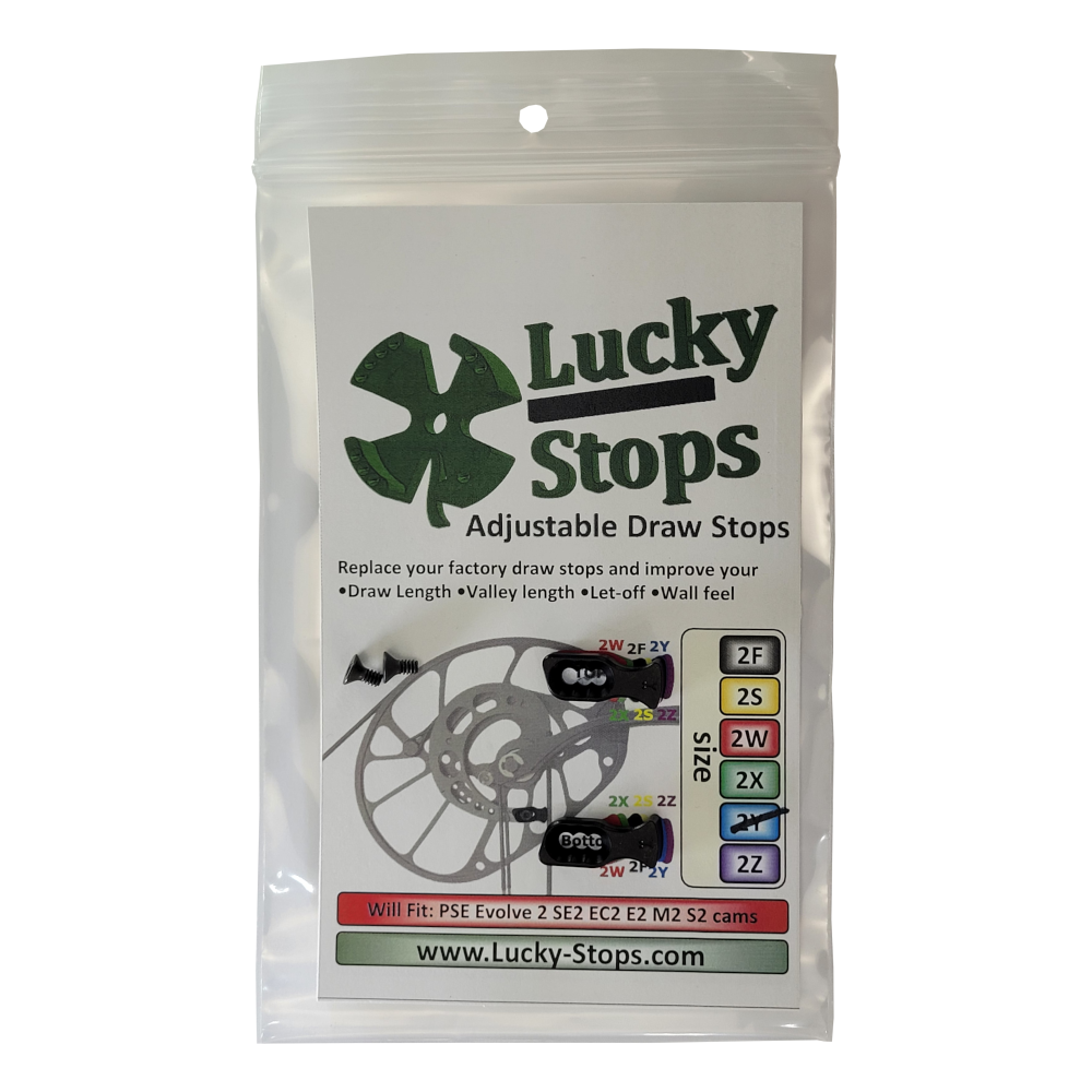 2Y Draw Stop will fit PSE Evolve Cams E2, S2, M2 Lucky Stops