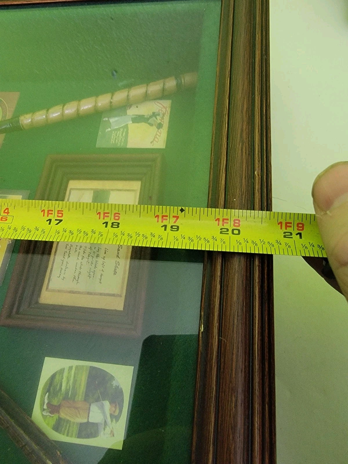 Decorative Vintage History of Golf Wall Display in Wooden Shadow Box Large 20x13