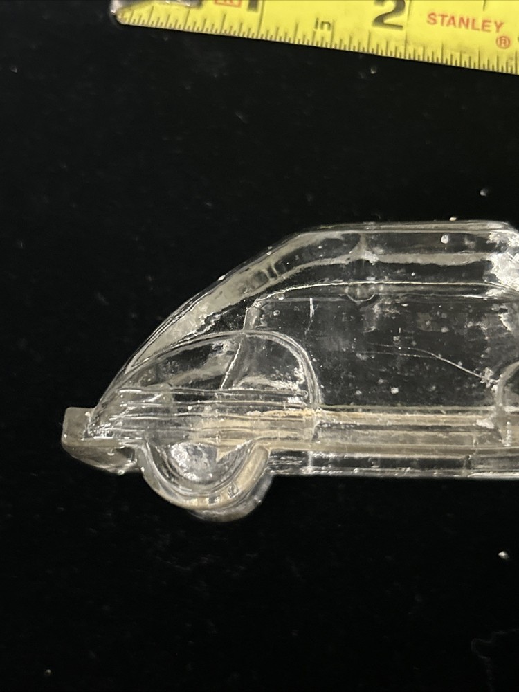 EARLY ANTIQUE GLASS CANDY FIGURAL CONTAINER 4.5”