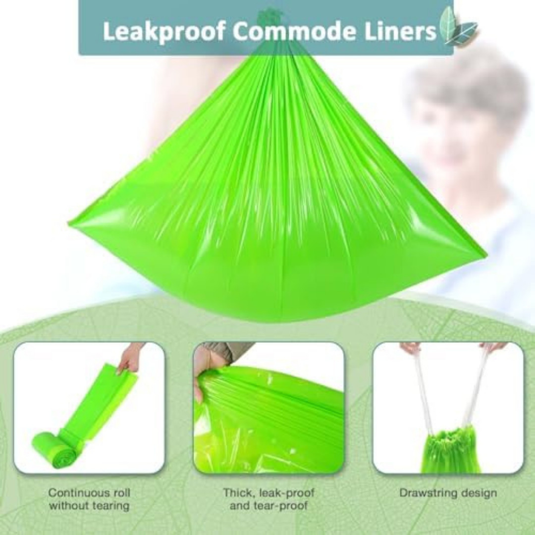 Commode Liners for Bedside Commode Vanilla Scented 100pcs Disposable Bags Univer