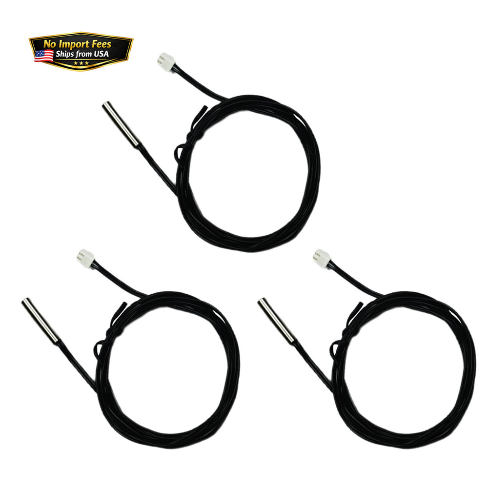 10K Temperature Sensor Probe, 3pcs 1 Meter Waterproof Temp Probe,...