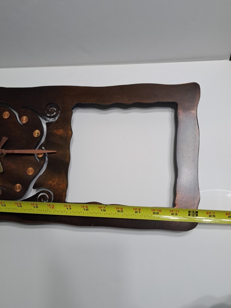 Heavy Metal Rectangular Shaped Clock MCM With Pendulum