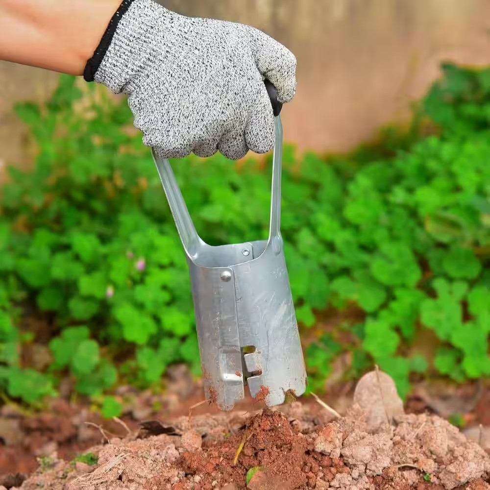4.3 in Bulb Planter, Bulbs Transplanter Automatic Soil Release with Depth Marker