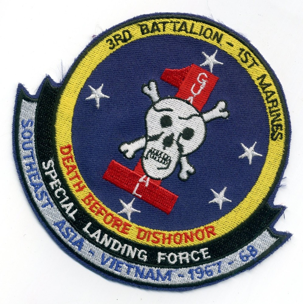 USMC 3rd Battalion 1st Marines Patch Death Before Dishonor Special Landing Force