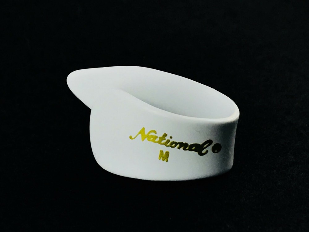 3-Pack National  White Thumbpicks  - Medium