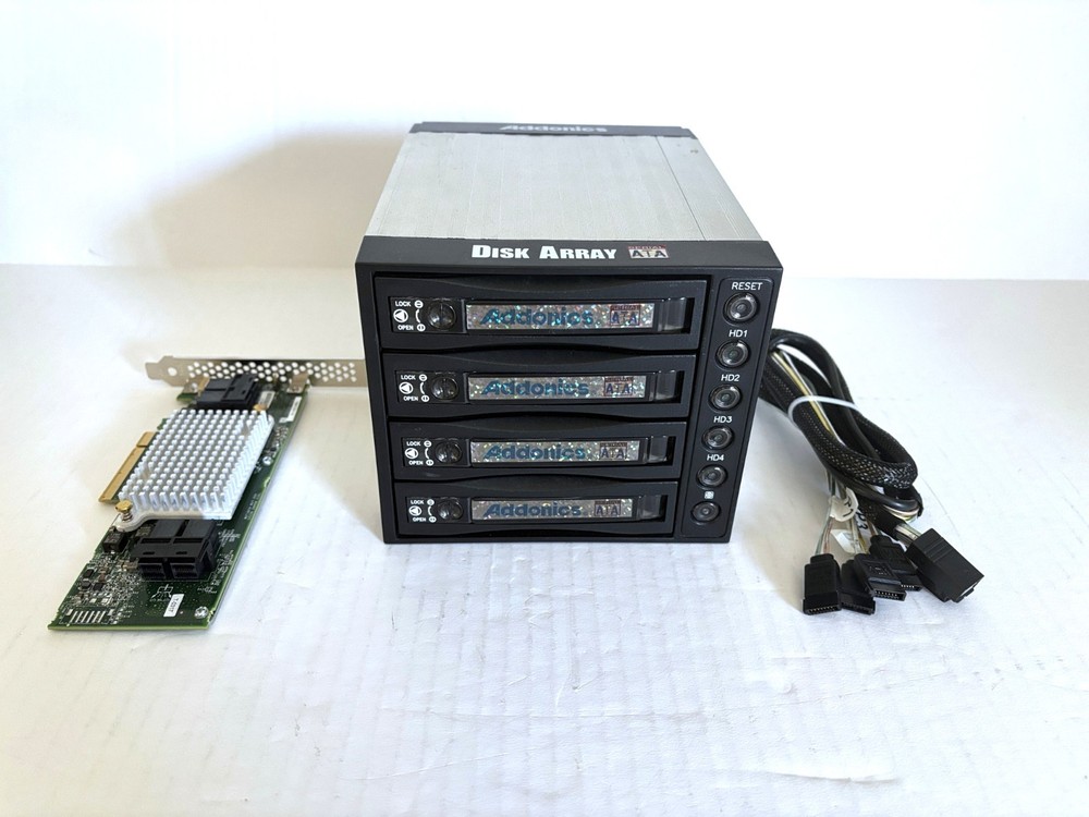 Addonics 4 x 3.5" hot-swappable Disk Array & Adaptec 1000-16i HBA controller