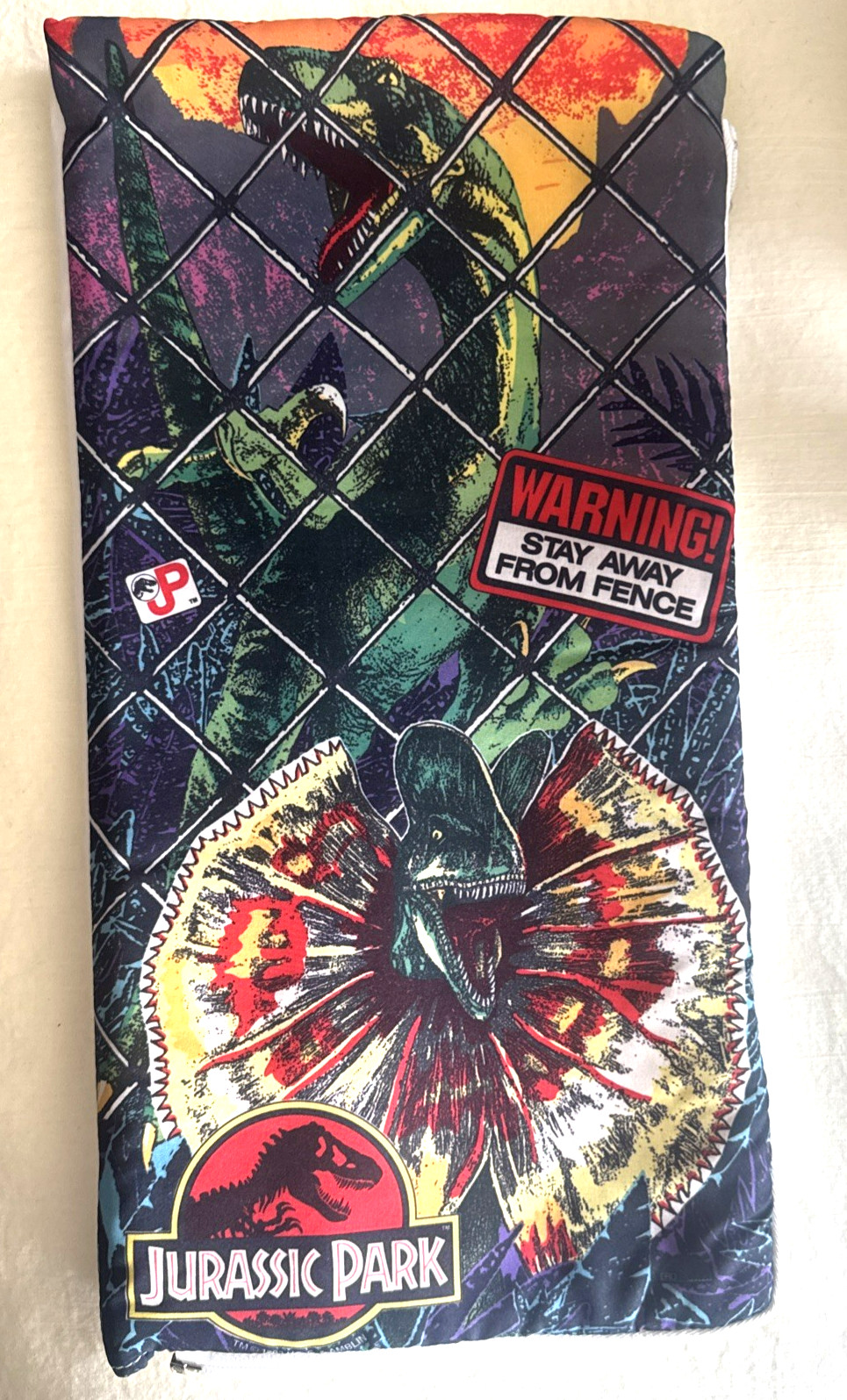 Jurassic Park Store Sample Display Sleeping Bag 9 1/2 X 18 1/2