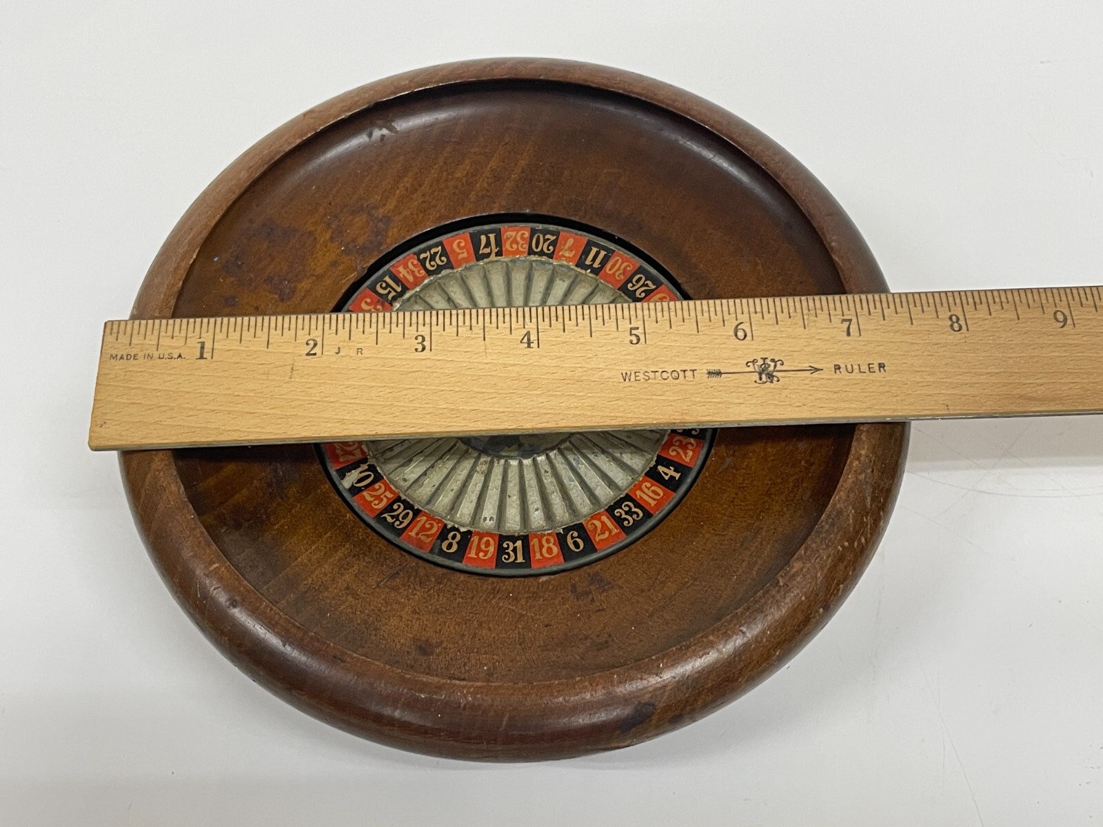 Wooden Mini Roulette Wheel Vintage